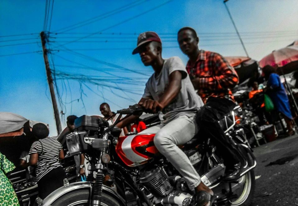 A real street scene in Lagos, Nigeria